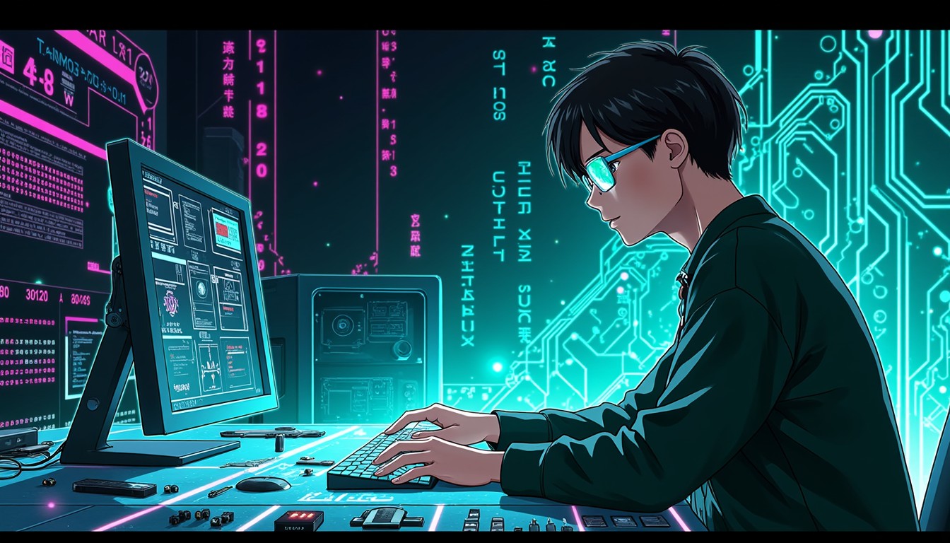 Free Neon Code Master Image - Cyberpunk, Anime, Hacker | Download at ...