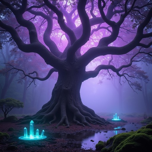 Free Mystical Tree Silhouette Image - Tree, Moonlight, Mystical ...