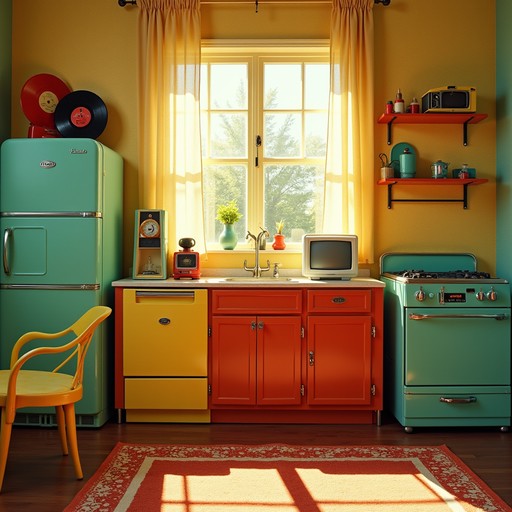 Retro Kitchen Display Free Retro Kitchen Charm Image - Retro, Vintage, Kitchen | Download at ...