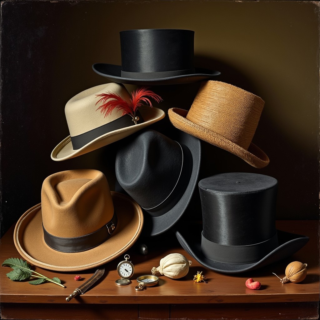 Free Vintage Hat Collection Image - Hats, Vintage, Tophat | Download at ...