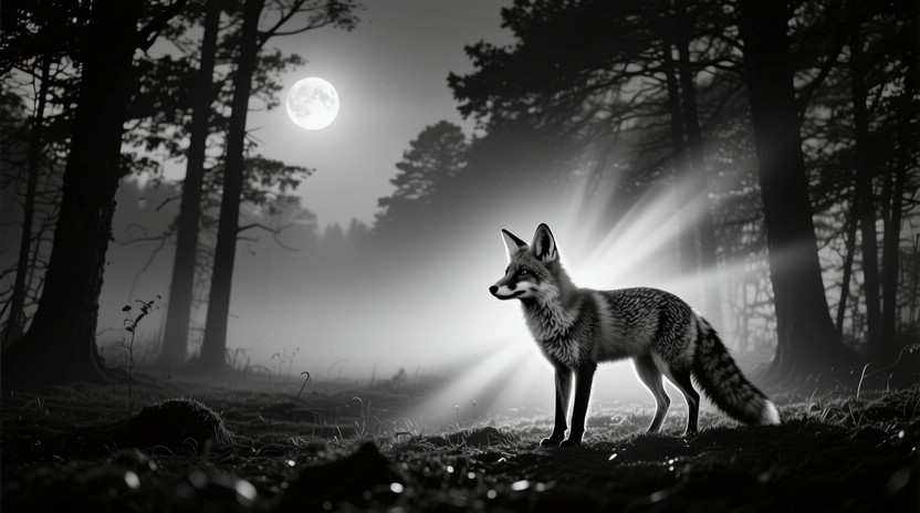 Free Moonlit Fox Silhouette Image - Fox, Moonlight, Forest | Download ...