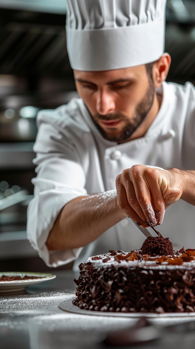 Free Chef Decorating Cake Image - Chef, Cake, Chocolate | Download at ...
