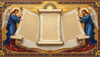 Free Angels Hold Scroll Image - Mosaic, Byzantine, Angels | Download at ...