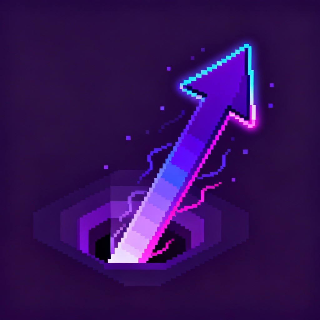 Free Ascending Pixel Arrow Image - Purple, Pixel, Minimalist | Download ...
