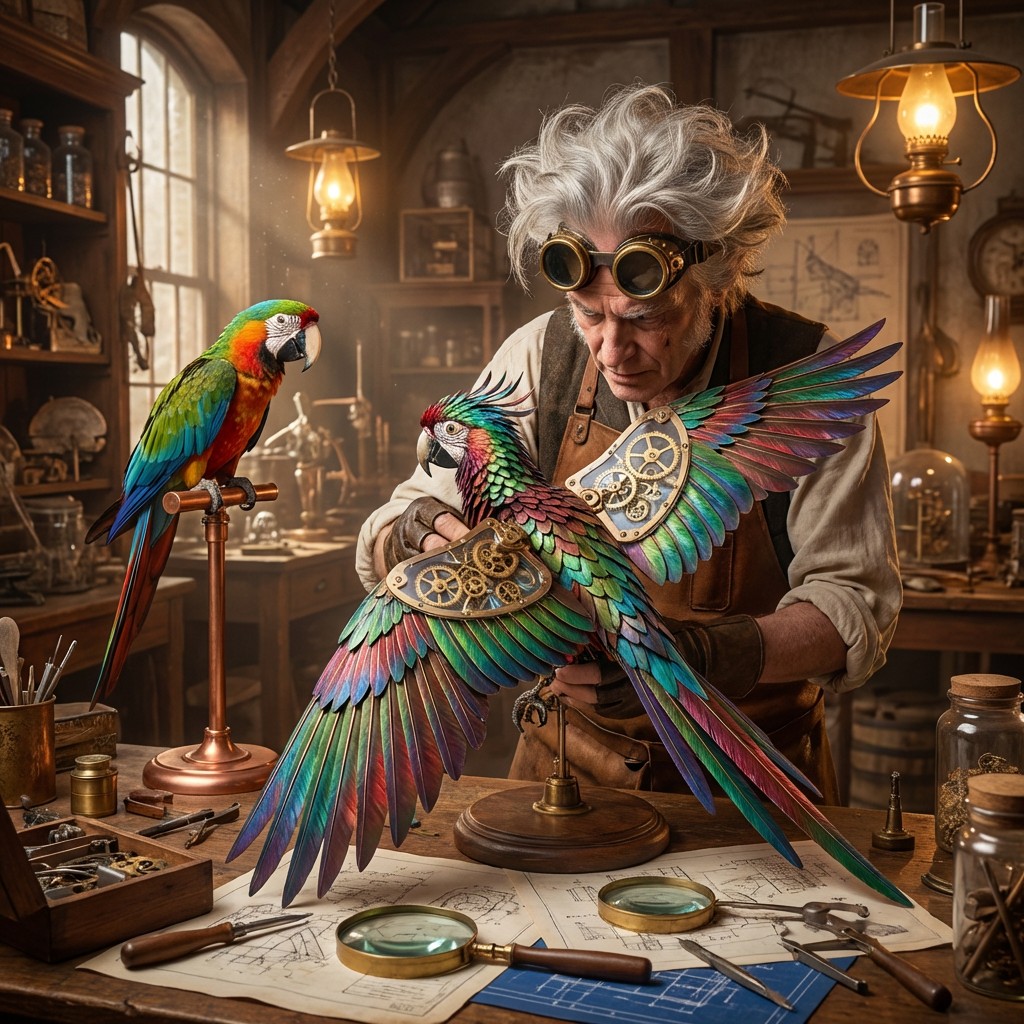 Free Mechanical Bird Creator Image - Steampunk, Inventor, Mechanical ...