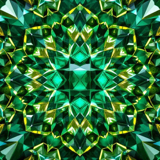 Free Emerald Crystal Kaleidoscope Image - Emerald, Crystal, Geometric ...