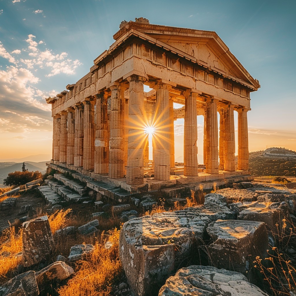 Free Sunset Ancient Ruins Image - Sunset, Ruins, Temple | Download at ...
