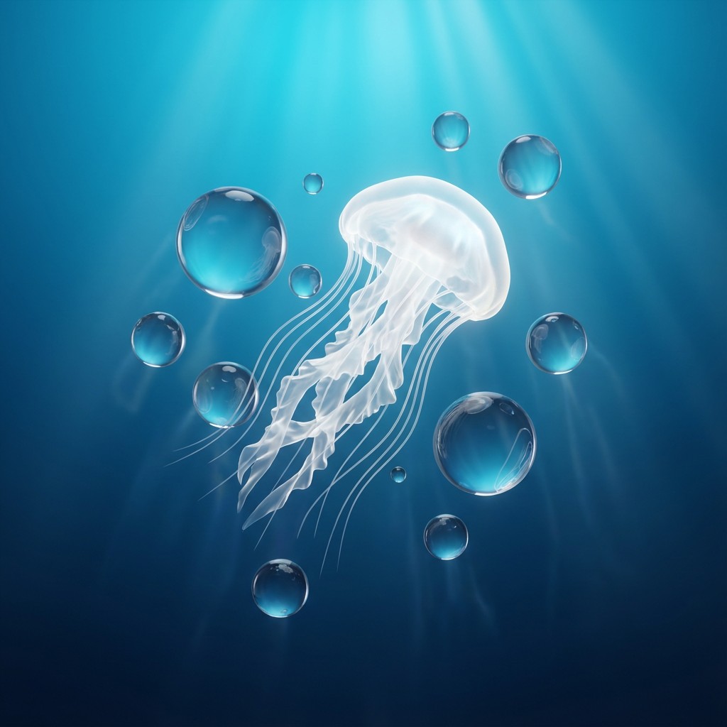 Free Glowing Ocean Jellyfish Image - Jellyfish, Bioluminescent, Ocean ...