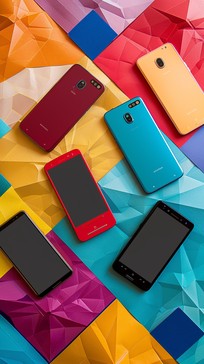 Free Colorful Smartphones Display Image - Smartphones, Colorful ...