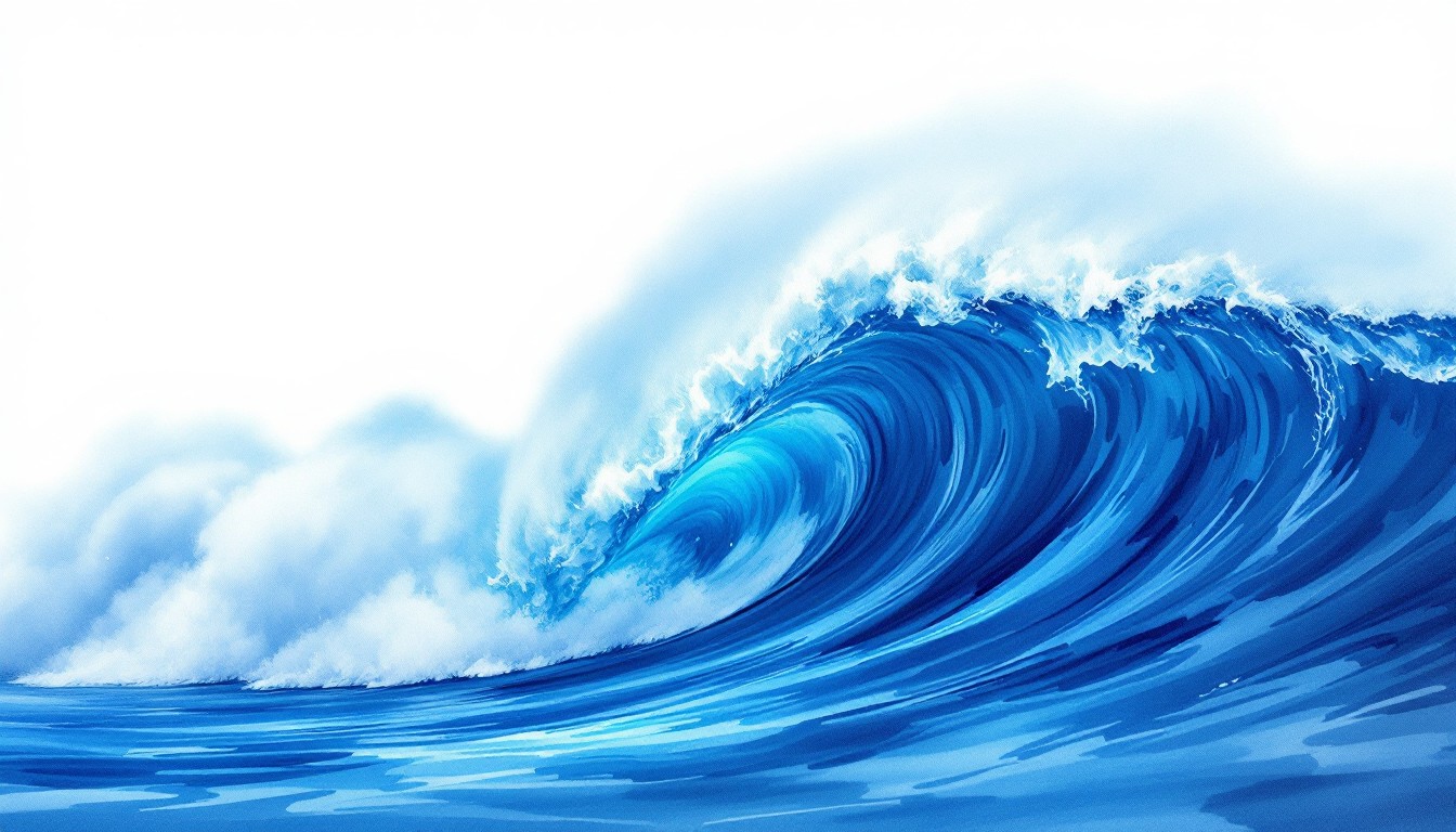 Wave Inage Free Powerful Ocean Wave Image - Wave, Ocean, Watercolor | Download at ...