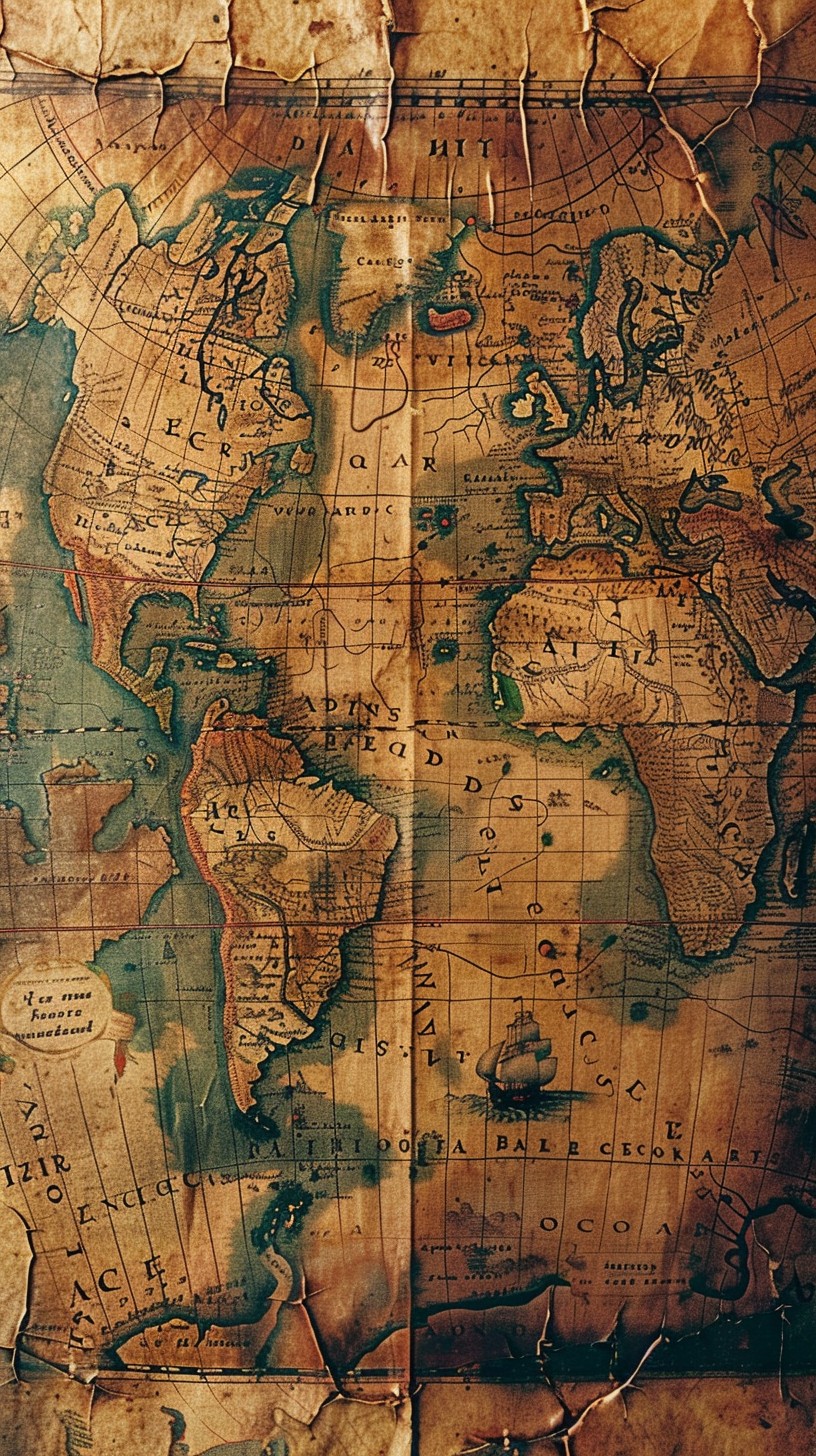 Map Photo Free Vintage World Map Image - Map, World, Vintage | Download at StockCake