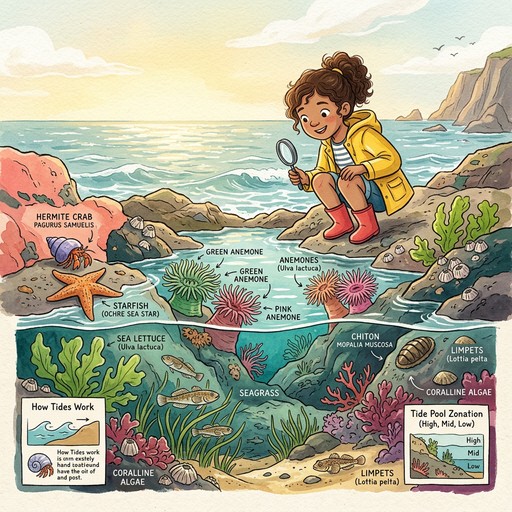 Free Tide Pool Exploration Image - Illustration, Educational ...