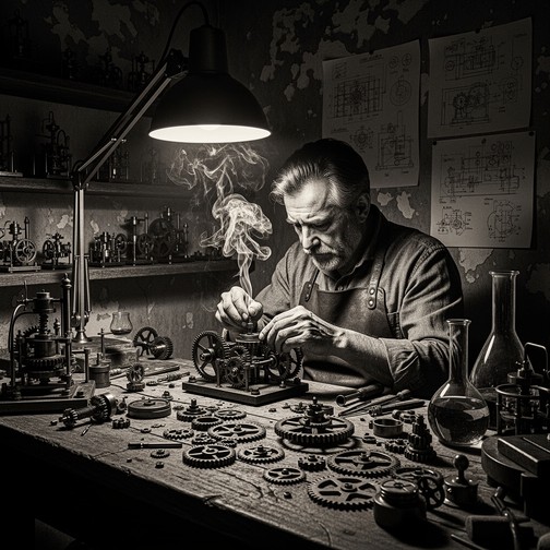 Free Inventor at Work Image - Inventor, Workshop, Vintage | Download at ...