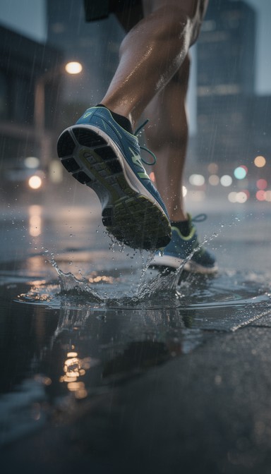 Free Running in Rain Image - Running, Rain, Shoe | Download at StockCake