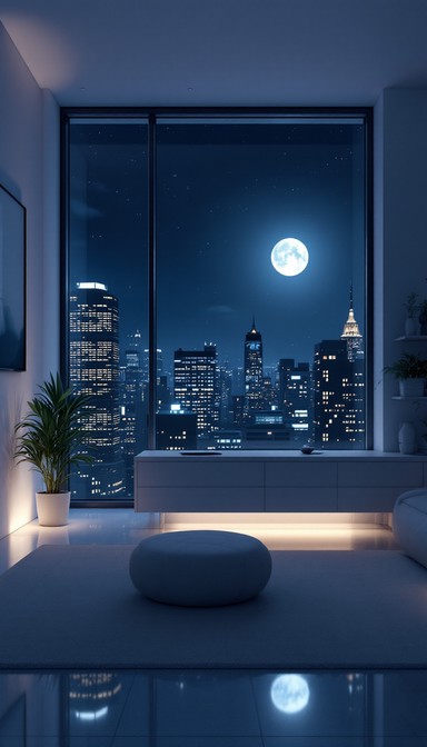 Free Moonlit Modern Sanctuary Image - Bungalow, Moonlight, Architecture ...