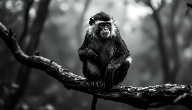 Contemplative Monkey Free Monkey Meditative Moment Image - Wildlife, Monkey, Primate ...