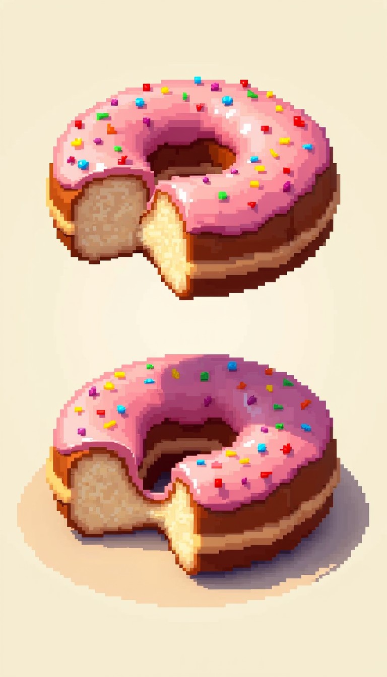 Free Sprinkled Pixel Donuts Image Donut Pixel Sprinkles Download