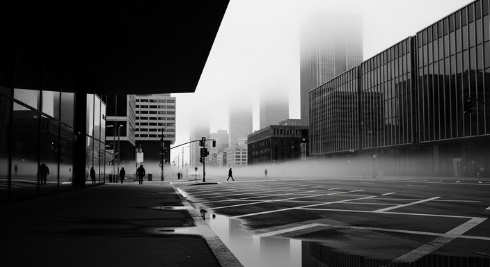 Free Misty Urban Solitude Image - Foggy, Urban, Monochrome | Download ...