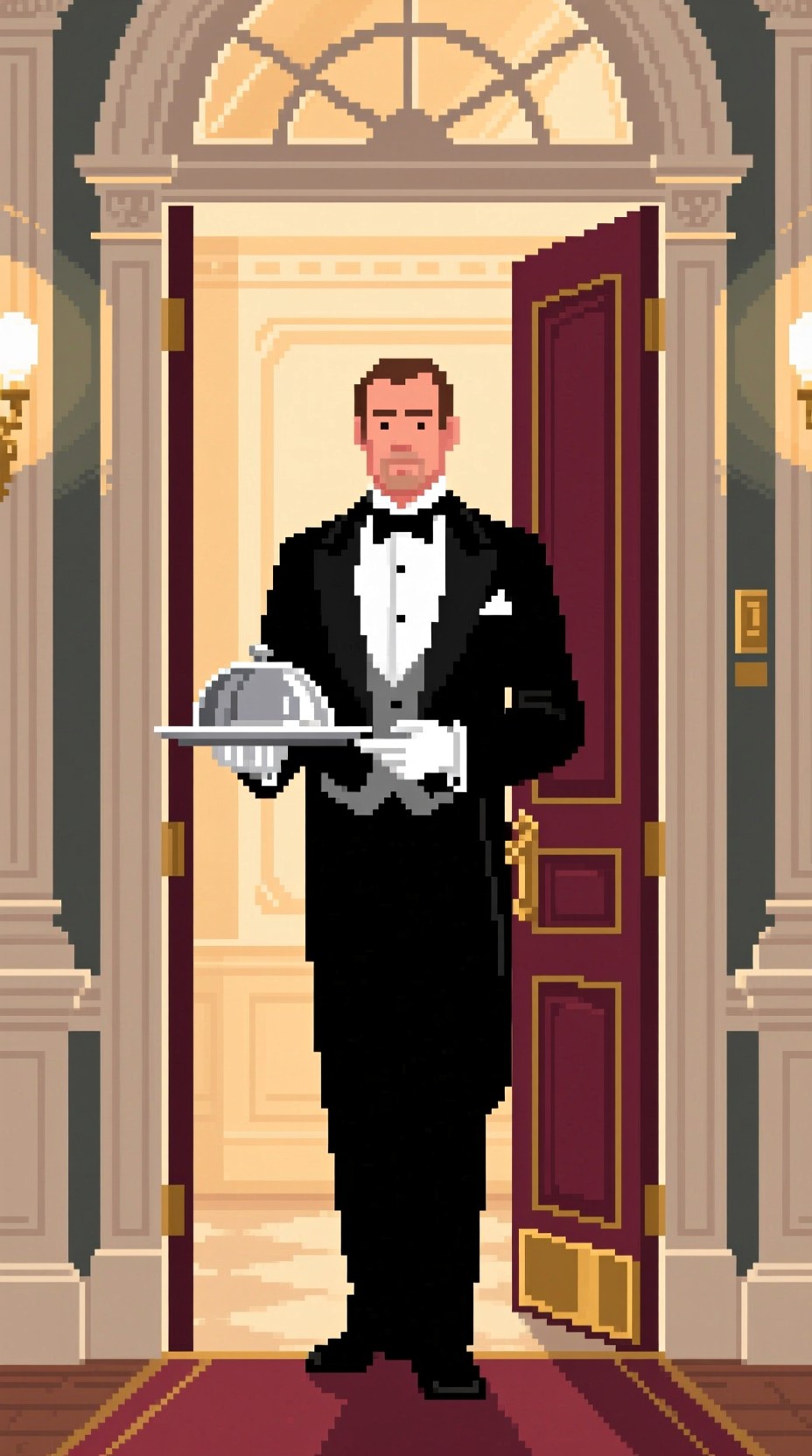 Free Pixel Perfect Service Image - Butler, Pixel, Mansion | Download at ...