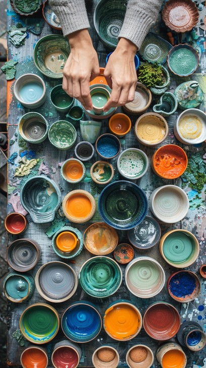 Free Colorful Ceramic Pots Image - Ceramic, Pottery, Colorful ...