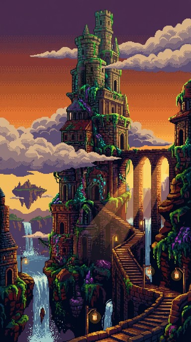 Free Vertical Fantasy Tower Image - Fantasy, Tower, Pixel | Download at ...