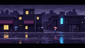 Free Rainy Pixel Night Image - Rainy, Pixel, Night | Download at StockCake
