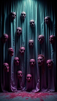 Distorted Masks Free Theatrical mask array Image - Theatrical, Masks, Faces | Download ...