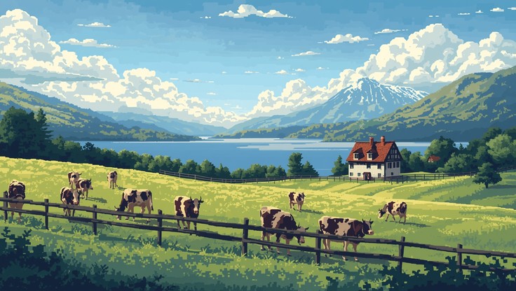 Free Pastoral Pixel Paradise Image - Pixel, Toile, Blue | Download at ...
