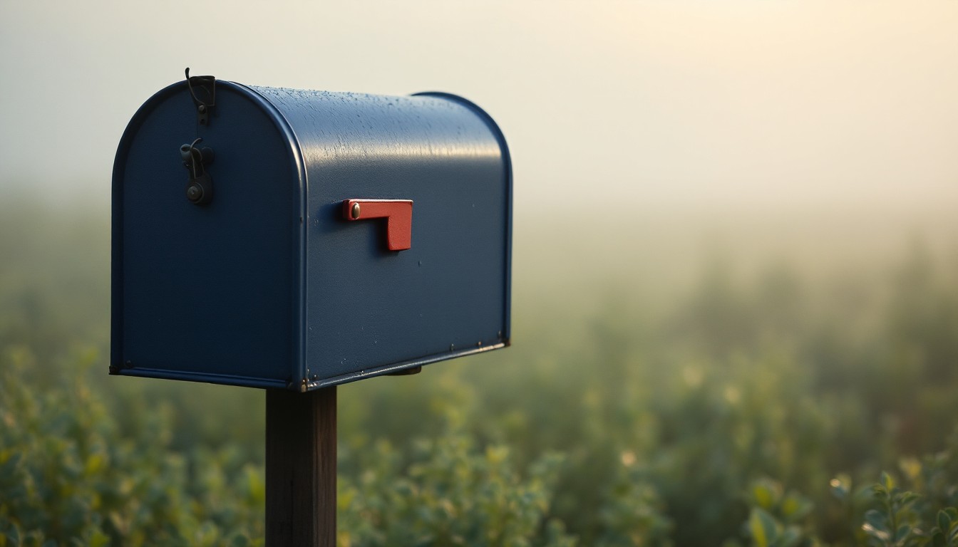 Free Solitary Blue Mailbox Image - Mailbox, Rural, Minimal | Download ...