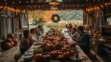 Free Festive Harvest Dinner Image - Autumn, Celebration, Family ...