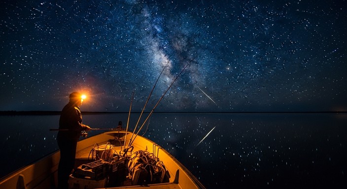 Free Fishing Under Stars Photo - Fisherman, Fishing, Night | Download ...