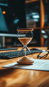 Free Hourglass on Desk Image - Hourglass, Desk, Time | Download at ...