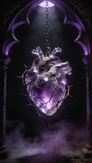 Free Gothic Crystal Heart Image - Heart, Purple, Gothic | Download 