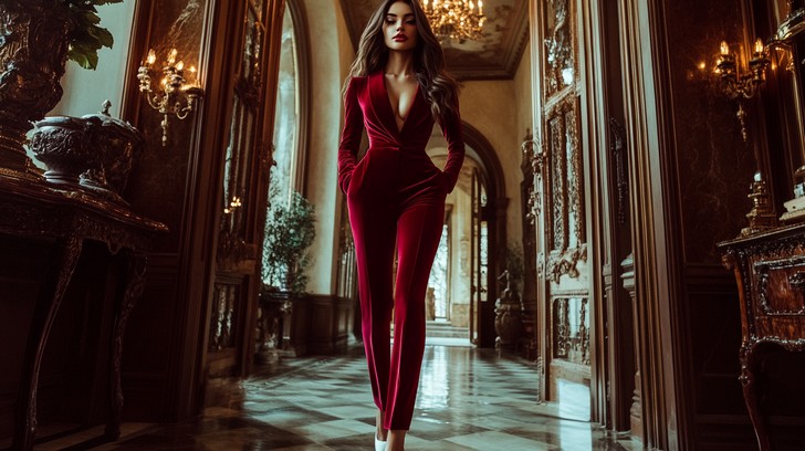 Free Elegant Hallway Pose Image - Elegance, Red, Dress | Download at ...