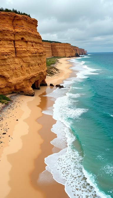 Free Majestic Coastal Cliffs Image - Coastline, Cliffs, Beach ...