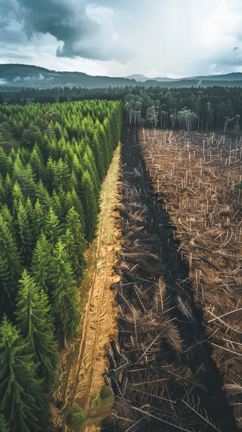 Forest Contrast Microscope Free Forest Contrast Aerial Image - Forest, Aerial, Deforestation ...