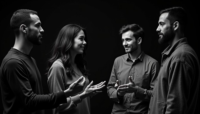 Free Conversation in monochrome Image - Monochrome, Professional ...