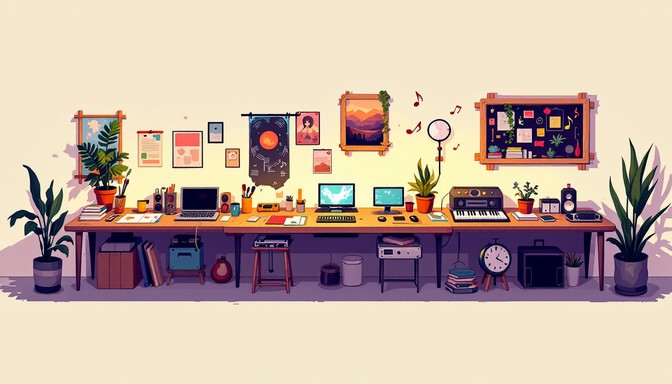 Free Creative Pixel Workspace Image - Workspace, Pixelart, Desk ...