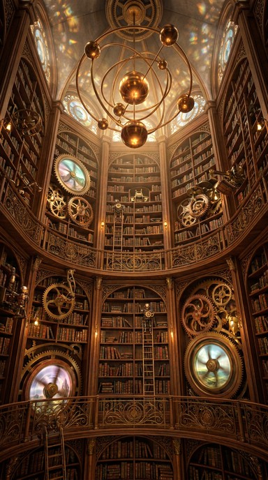 Free Clockwork Library Dream Image - Steampunk, Clockwork, Library ...
