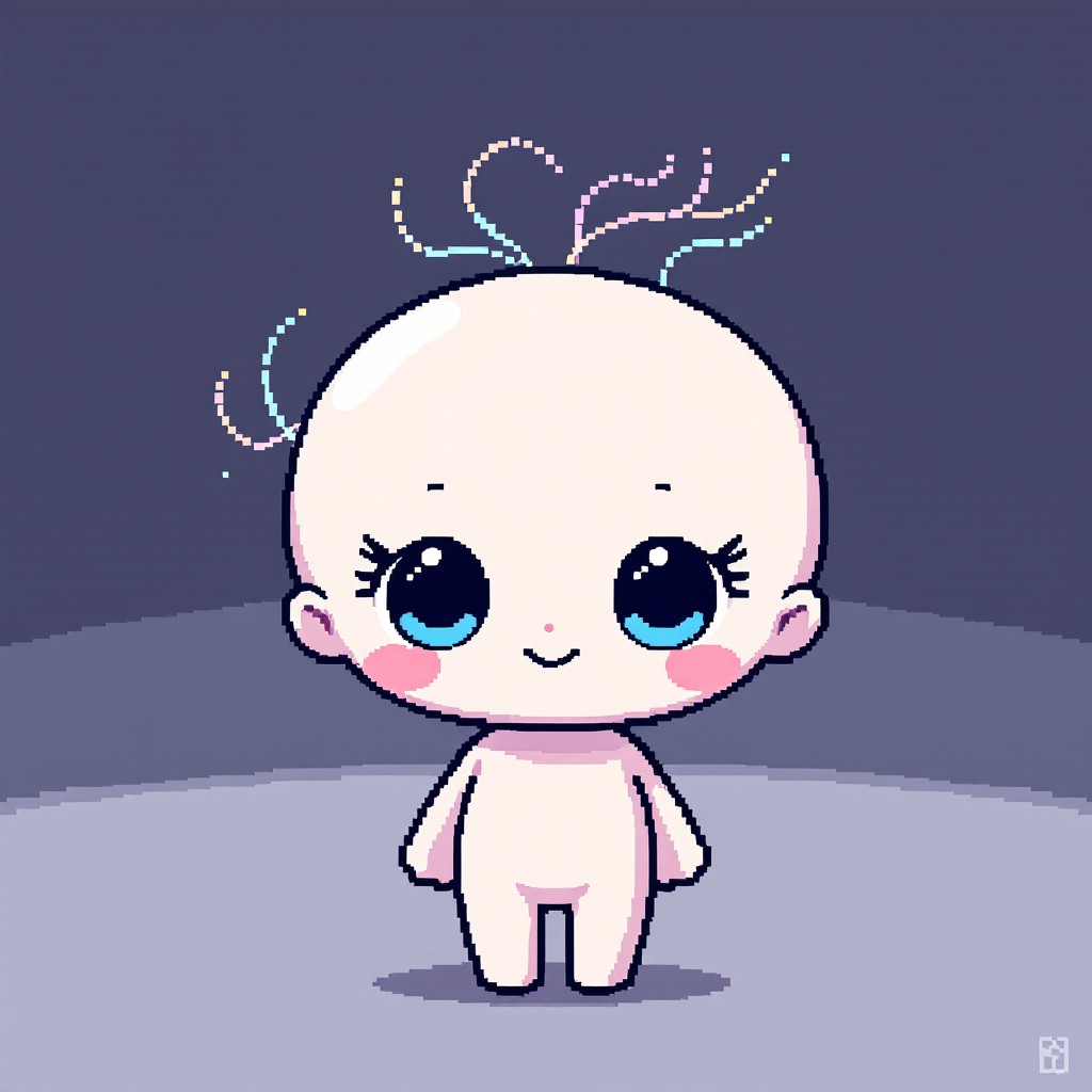Free Cute Pixel Baby Image - Kawaii, Pixel, Chibi | Download at StockCake