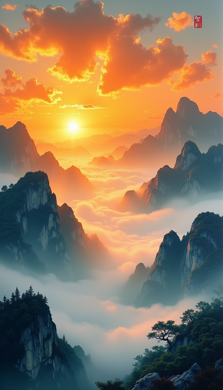 Free Misty Mountain Dawn Image - Sunrise, Mountains, Mist | Download at ...