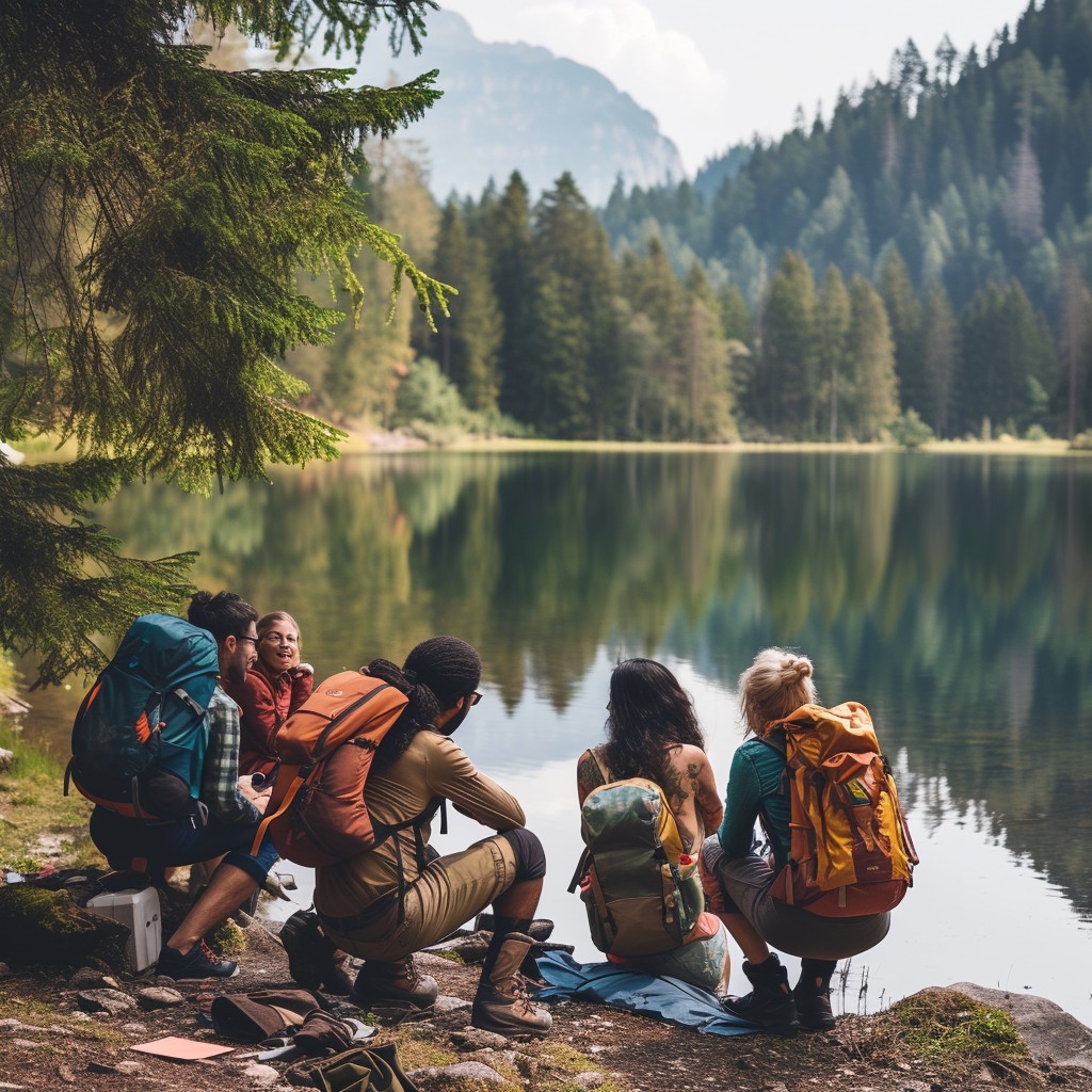 Free Lakeside Adventure Break Image - Nature, Friends, Lake | Download ...