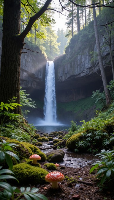 Thrive Waterfall Free Majestic Forest Waterfall Image | Download at StockCake