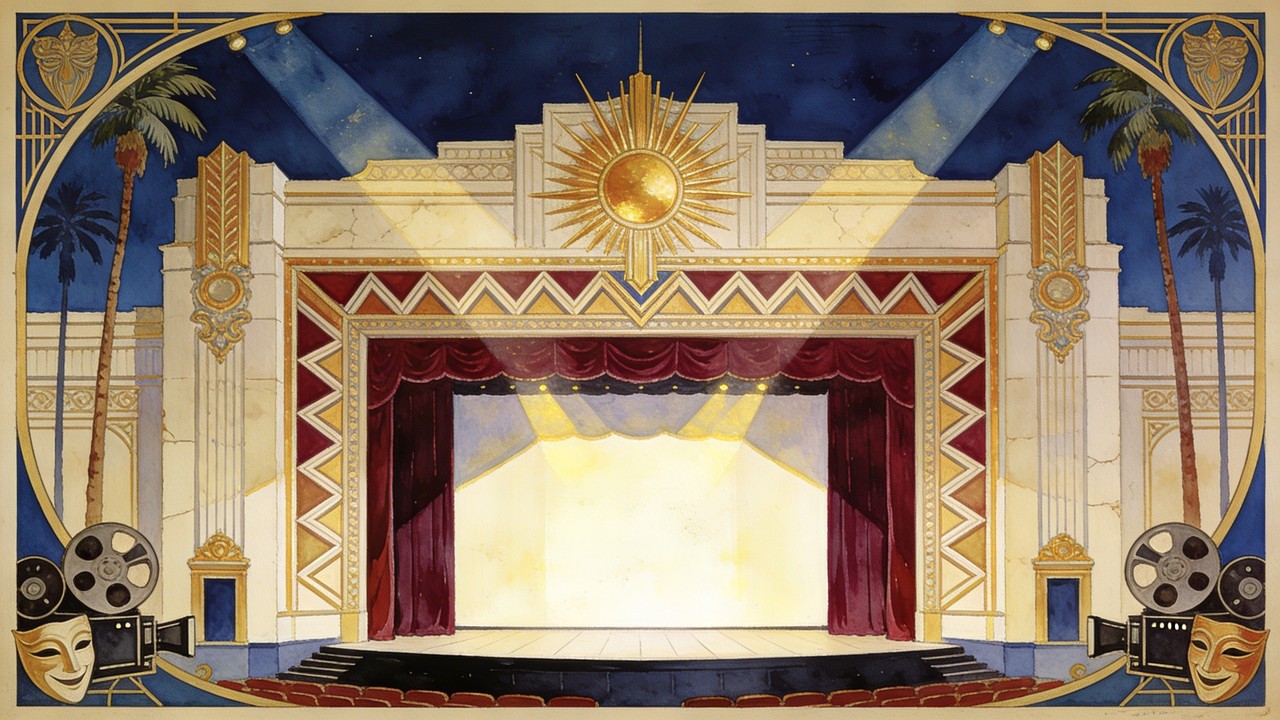 Free Art Deco Theater Image - Illustration, Artdeco, Theater | Download ...