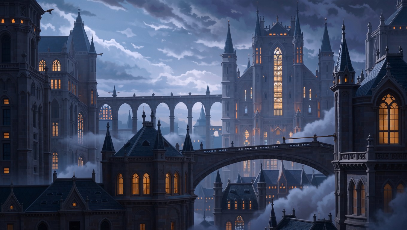 Free Gothic Sky City Image - Gothic, Towers, Spires | Download at StockCake
