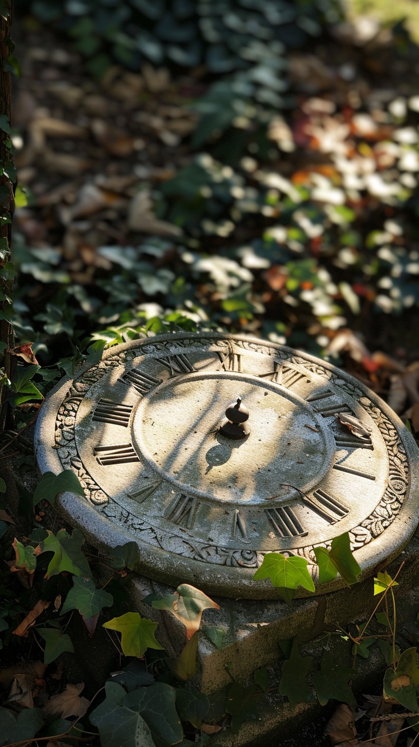 Free Sundial Amongst Leaves Image - Sundial, Garden, Nature | Download ...