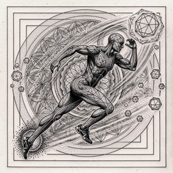Running Inspired Object Free Geometric Runner Energy Image - Sprinter, Runner, Athlete ...