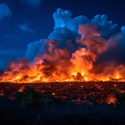 Free Fiery Night Sky Image - Fire, Night, House | Download at StockCake