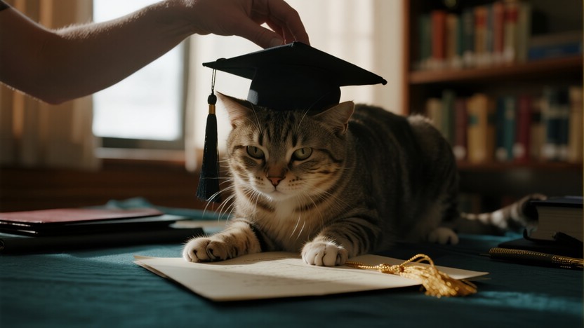 Free Scholarly Feline Graduate Image - Cat, Graduation, Academic ...