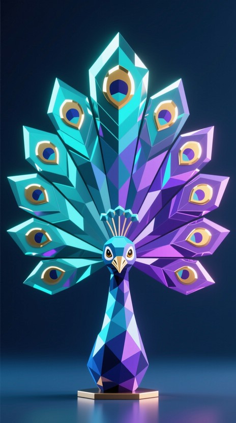 Free Geometric Peacock Array Image - Geometric, Abstract, Teal ...